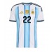 Argentina Lautaro Martinez #22 Hjemmedrakt Dame VM 2026 Korte ermer Argentina Lautaro Martinez #22 Hjemmedrakt Dame VM 2026 Korte ermer