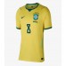 Brasil Bruno Guimaraes #8 Hjemmedrakt Dame VM 2026 Korte ermer