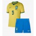 Brasil Casemiro #5 Hjemmedraktsett Barn VM 2026 Korte ermer (+ Korte bukser)