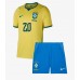 Brasil Lucas Paqueta #20 Hjemmedraktsett Barn VM 2026 Korte ermer (+ Korte bukser) Brasil Lucas Paqueta #20 Hjemmedraktsett Barn VM 2026 Korte ermer (+ Korte bukser)
