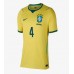 Brasil Marquinhos #4 Hjemmedrakt Dame VM 2026 Korte ermer