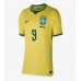Brasil Matheus Cunha #9 Hjemmedrakt Dame VM 2026 Korte ermer Brasil Matheus Cunha #9 Hjemmedrakt Dame VM 2026 Korte ermer