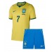 Brasil Vinicius Junior #7 Hjemmedraktsett Barn VM 2026 Korte ermer (+ Korte bukser) Brasil Vinicius Junior #7 Hjemmedraktsett Barn VM 2026 Korte ermer (+ Korte bukser)
