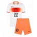 Nederland Denzel Dumfries #22 Bortedraktsett Barn VM 2026 Korte ermer (+ Korte bukser) Nederland Denzel Dumfries #22 Bortedraktsett Barn VM 2026 Korte ermer (+ Korte bukser)