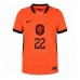 Nederland Denzel Dumfries #22 Hjemmedrakt Dame VM 2026 Korte ermer Nederland Denzel Dumfries #22 Hjemmedrakt Dame VM 2026 Korte ermer