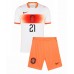 Nederland Frenkie de Jong #21 Bortedraktsett Barn VM 2026 Korte ermer (+ Korte bukser) Nederland Frenkie de Jong #21 Bortedraktsett Barn VM 2026 Korte ermer (+ Korte bukser)