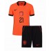 Nederland Frenkie de Jong #21 Hjemmedraktsett Barn VM 2026 Korte ermer (+ Korte bukser) Nederland Frenkie de Jong #21 Hjemmedraktsett Barn VM 2026 Korte ermer (+ Korte bukser)