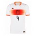 Nederland Virgil van Dijk #4 Bortedrakt VM 2026 Korte ermer