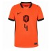 Nederland Virgil van Dijk #4 Hjemmedrakt Dame VM 2026 Korte ermer