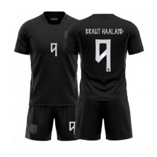 Norge Erling Haaland #9 Bortedraktsett Barn VM 2026 Korte ermer (+ Korte bukser)