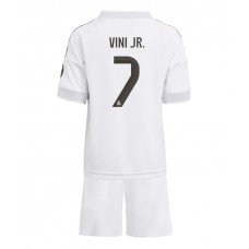 Real Madrid Vinicius Junior #7 Hjemmedraktsett Barn 2025-26 Korte ermer (+ Korte bukser)