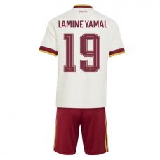 Spania Lamine Yamal #19 Bortedraktsett Barn VM 2026 Korte ermer (+ Korte bukser)